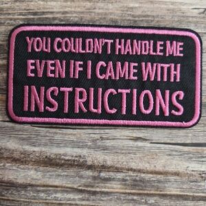 You Couldn't Handle Me Even If I, Women's Punk Pink Iron On Patch
